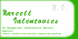 marcell valentovics business card